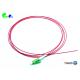 OM4 LC Fiber Optic Pigtail Simplex 0.9mm 50 / 125μm 1.5M LSZH Magenta Semi - Tight Buffer easy to strip