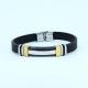 Factory Direct Stainless Steel High Quality Silicone Bracelet Bangle LBI58