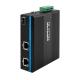 IP40 Din Rail 2*RJ45 Ports Industrial Network Switch 4KV Ethernet Surge