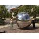 Customized PVC Festival Decoration Inflatable Hanging Mirror Ball / Foil Balloon Silver Reflective Helium Sphere