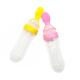 Toxin Free Feeding Bottle With Spoon , Silicone Squeeze Feeder With Dust Cover