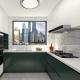 Teak Grey MDF Modern Kitchen Cabinet High Gloss Wall Cupboard