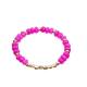 7.5'' Handmade Beads Bracelets , ODM 5*8mm Pink Stone Bracelet