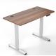 2 Stage Motorized Table Brown Wood Grain Electric Sit Stand Desk for Laptop Gaming