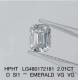 2.01 Ct HPHT Lab Created Emerald Cut Diamond Color D Clarity Si1