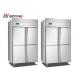 Commercial Stainless Steel Embrco Compressor  Four Half Door Trays Insert Refrigerator