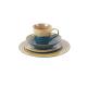 Reactive Color Stoneware Dinnerware Sets With Dishwasher And Microwave Safe