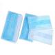 Daily Use 3 Ply Disposable Face Mask Blue Color Earloop Low Resistance To