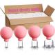 Pink Glass Jars Vacuum Massager Cup Rubber Massage Body Guasha Suction Cups Slimming Anti Cellulite Cans Set