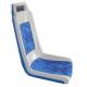 Ergonomic Plastic Bus Seats Blue Color Blow Molded 425mm Width Slim Shape