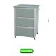 Wooden wardrobe, hospital bedside table with aluminum column, drawer and one