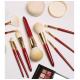 Red Wood Handle Powder Foundation Brush Single Rose Type Appearance CNAS Approved