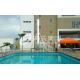 12.5m Cannonball Steel Pool Water Slides 1 Year Warranty Water Slide Games