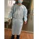 Polypropylene Disposable Isolation Gown Blue Medical Materials Personal Care
