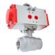 Manual Driving Mode Outlet Stainless Steel Pneumatic 2PC Ball Valve OEM Customized Support