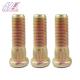 M14 Round Head Black Wheel Studs With Electroplating Yellow Zinc Surface