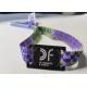Fabric Print Woven RFID Wristband Disposable 125Khz 13.56mhz UHF As Ticket For Event