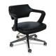 Classic Pu Leather Office Computer Desk Chair With Fixed Armrest