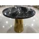 Anti Collision Steel Frame 80cm Marble Top Coffee Table