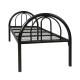 Powder Coated Q235 Black Iron Metal Bed Frame Single Bed Furniture