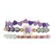 Multilayer Sparkly Lavender Flower Beads Adjustable Birthday Gifts Party Favors