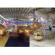 Golden Laser Dazzle Inflatable Mirror Balloon 1m 1.5m 2m 2.5m 3m For Dubai Royal Events Use