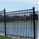 Crimped Spear Top Wrought Iron Fence Tubular Fencing 1.8m High X 2.4m Long Galvanised Steel