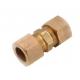 5/8 Inch X 3/8 Inch Brass Compression Fitting Reducing Union