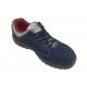 Calfskin Leather Rubber Sole Safety Shoes , Comfortable Steel Toe Shoes Topline Binding