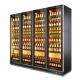 Width 2240mm Beverage Display Refrigerator 4 Door Beer Cooler With Warm LED