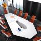 Diamond Shape Modern Office Conference Table Acrylic Solid Surface Material