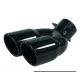 Black Painted Automotive Exhaust Tips Angle Cut Double Layer