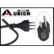 Black Three Prong Switzerland Power Cord For Industrial Equipment 16A 250V