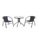 Modern Outdoor Furniture Rattan Material Dining Garden Sets With Steel Frame