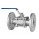 SS316 Full Port Pn25 3PC Flange Ball Valve with ISO5211 Mounting Pad Manual Operation