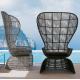 Leisure Aluminium PE Rattan Lounge chairs Outdoor Garden patio High back Sofa sets furniture