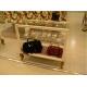 ISO Approval Brown Wooden Glass Display Cabinet For Bags / Clothes Sale
