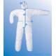 Hospital Disposable Isolation Gown White Blue Color For Medical Examination