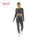 Seamless Clothing Camo Printed  Women Activewear Sets 3 Pieces