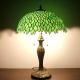 40cm 12 European Turkish Green Leaf Living Room Bed Room Coffee House Antique Decorative Stained Glass Table Lamp