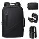Black Waterproof Durable Backpack Ultra Slim Laptop Business Durable  Fiberglass