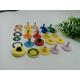 Round Shape UHF Ear Tags Yellow Color Small Size Two Side Easy Readability