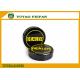Deluxe Acrylic Poker Dealer Button Black With Yellow Letters 70mm Diameter