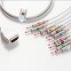 10 Leads 12 Leads EKG Cable 15 Pins Gray Color Multi Function