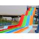 Safe High Speed Slide / Big Water Slides Fiberglass Reinforced Plastics Material