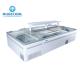 OEM Supermarket Island Freezer Auto Electrical Defrost For Seafood