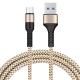 Fast Charing QC 3.0 / 2.0 Nylon Braided Usb Cable , Nylon Type C Cable For Mobile Game