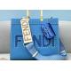 Stitching Womens Leather Tote Shopper Bag Blue With Single Shoulder Strap