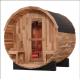 Wooden Outdoor Infrared Barrel Sauna 8 Person Capacity