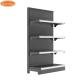 Single Side Retail Display Racks Stores Black Supermarket Shelf Gondola